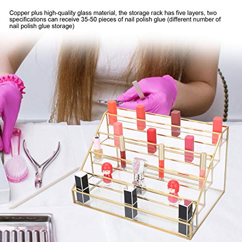 Almacenamiento de esmalte de uñas de cinco capas ideal para tu tocador o rincón de belleza 2