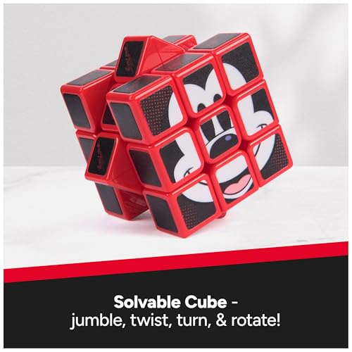 Image of Rubik's Cube Mickey Mouse Disney Cuber, Problem-Solving Challenging Brain Teaser Collectible Fidget Toy for Puzzle Lovers & Disney Fans Ages 8 and up