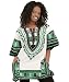 Traditional Thailand Style Dashiki - Available in Several Color Combinations, White with Green