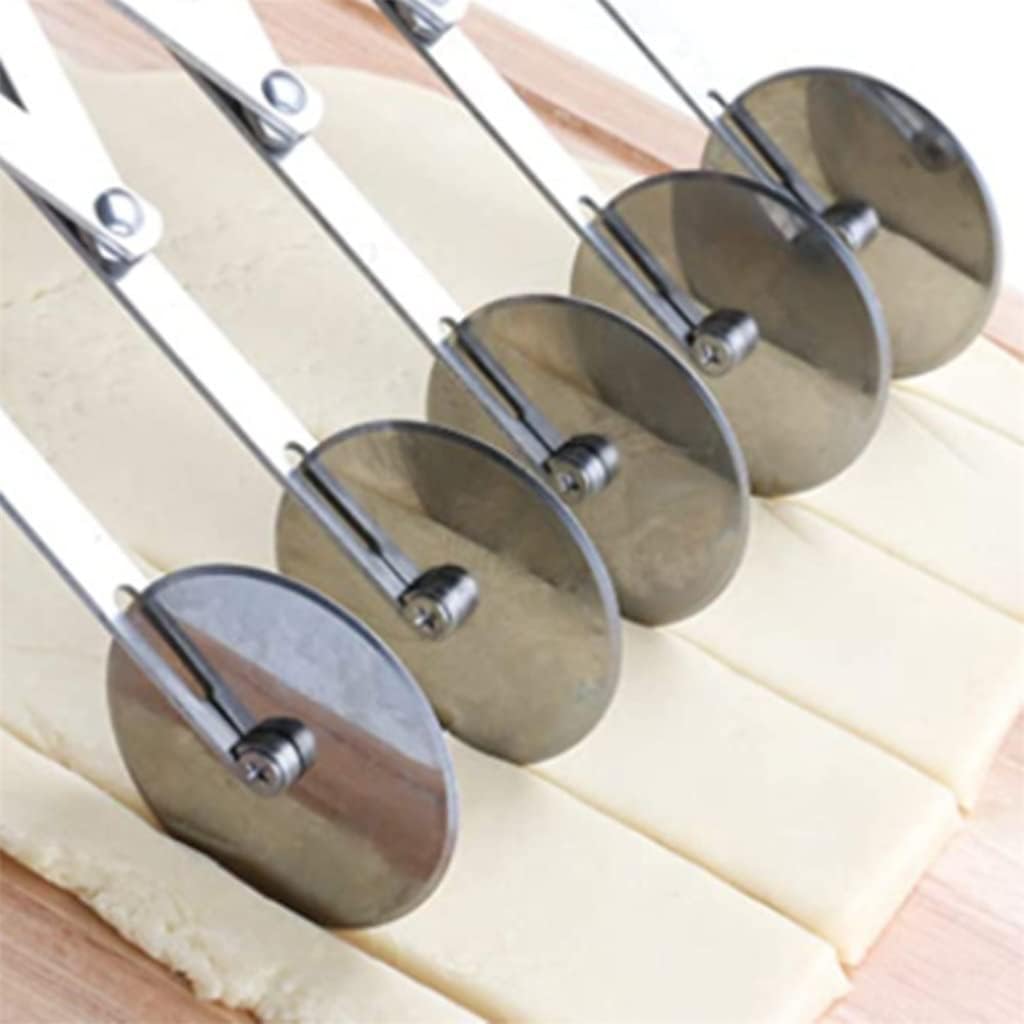 5 Wheel Pastry Cutter Pizza Slicer Expandable Multi-Round Baking Roller Cookie Dough Divider