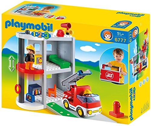 PLAYMOBIL - 1.2.3 Parque de Bomberos maletín (6777)