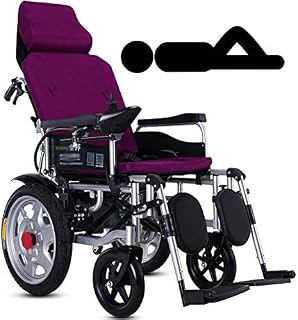 Heavy Duty Electric Wheelchair With Headrest,foldable Folding And Lightweight Portable Powerchair With Seat