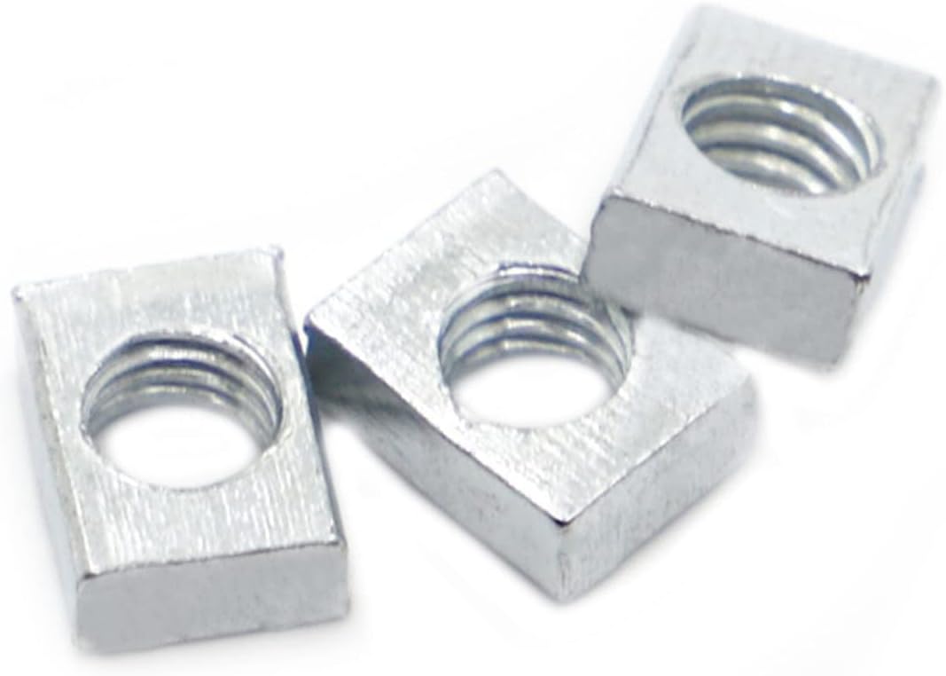 Generic 5-50pcs Thin Rectangular Nuts M3 M4 M5 M6 M8 Zinc Plated Carbon Steel Square Nut Slider Block for Aluminum Profile Accessory - (Size: M8x15x20x5 5pcs)