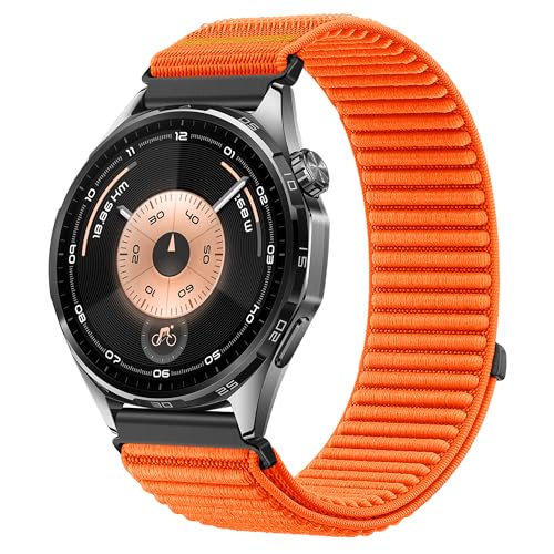 Image of XMUXI One Click 22mm Watch Band Compatible with Huawei Watch GT7 GT6 /GT5 /GT4 /GT3 /GT2 46mm Strap Quick Release 22mm for Forerunner 265 /255 /Venu 4 45mm /Venu 3 /Venu 2 /Vivoactive 4,Bip 6 Nylon Bands
