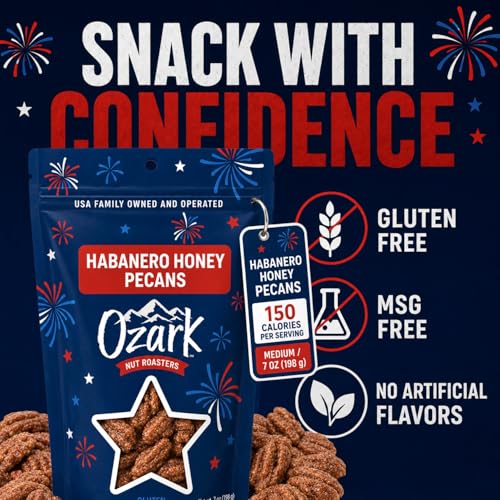 Image of OZARK NUT ROASTERS, Praline Pecans, Sweet & Creamy French-Inspired Gourmet Snacks, World-Class Gourmet Candied Nuts, Summer Gift Pack (7.0 oz)