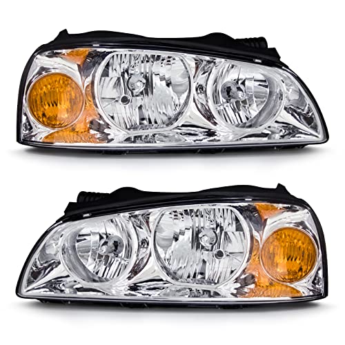 AXLAHA for 2004 2005 2006 Hyundai Elantra Headlight Assembly Chrome Pair