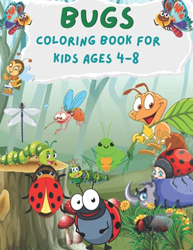 BUGS Coloring Book for Kids Ages 4-8: Bugs Coloring Book for kids.35 Bugs Designs