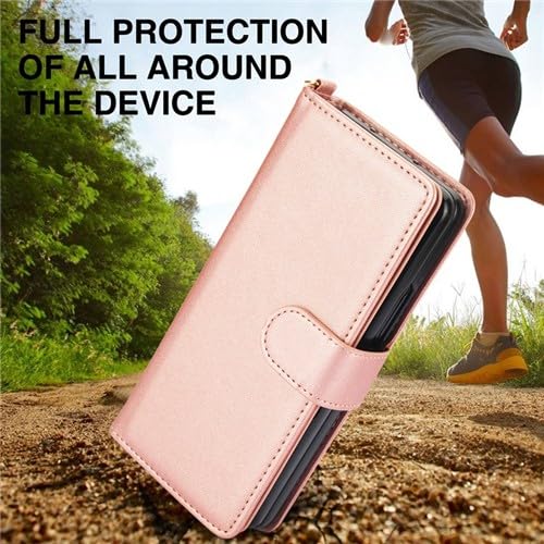 Étui compatible avec Samsung Galaxy Z Fold 6 noir protection cuir à rabat - 7