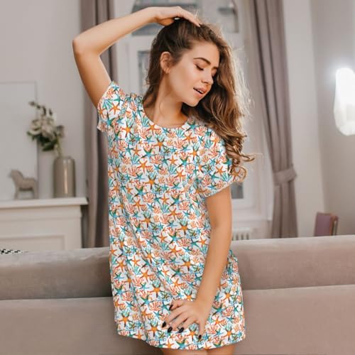 Chemise de nuit manches courtes idéale pour les nuits chaudes