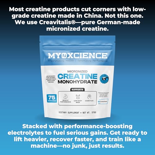 MYOXCIENCE Micronized Creavitalis Creatine | The World’s Purest Micronized Form of Creatine Monohydrate | Supports Muscle Performance, Lean Body Mass, & Cognition | 75 Servings - Thumbnail 7