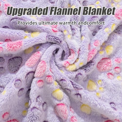 Image of Dog Blankets for Dogs, 3 Pack Large Blanket Medium Dog Cat Soft Fuzzy Blankets Washable,Comfort Flannel,Fuzzy Soft Blankets for Dogs,Pet Blanket,Reversible Cow Print,41 x 31 inch,Blue