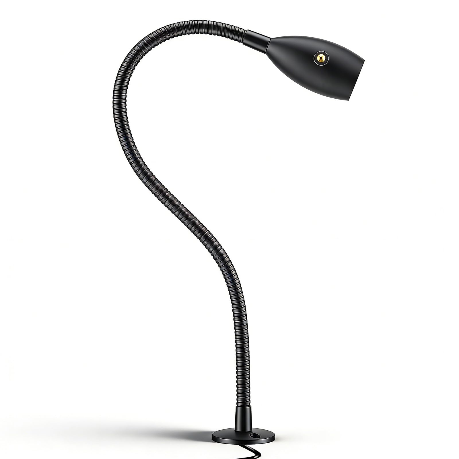 Leselampe 12V LED Dimmbar Bett Lampe, Flexible Wandmontage Schwanenhals Nachttisch DC 12-24V 3000/4000/6000K mit Dimmerschalter & USB-Ladegerät, 1PCS Boot Wohnwagen Van Yacht Bett Lampe