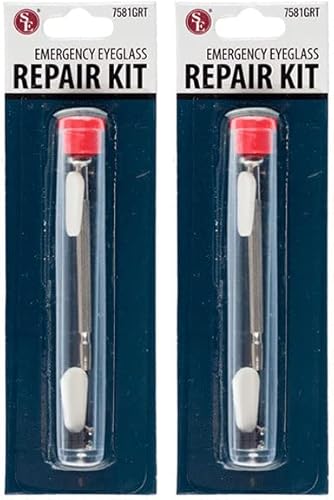 (2 Pack) 11pc Compact Eye Glasses Repair Kit Case for Fixing All Kinds of Broken Glasses