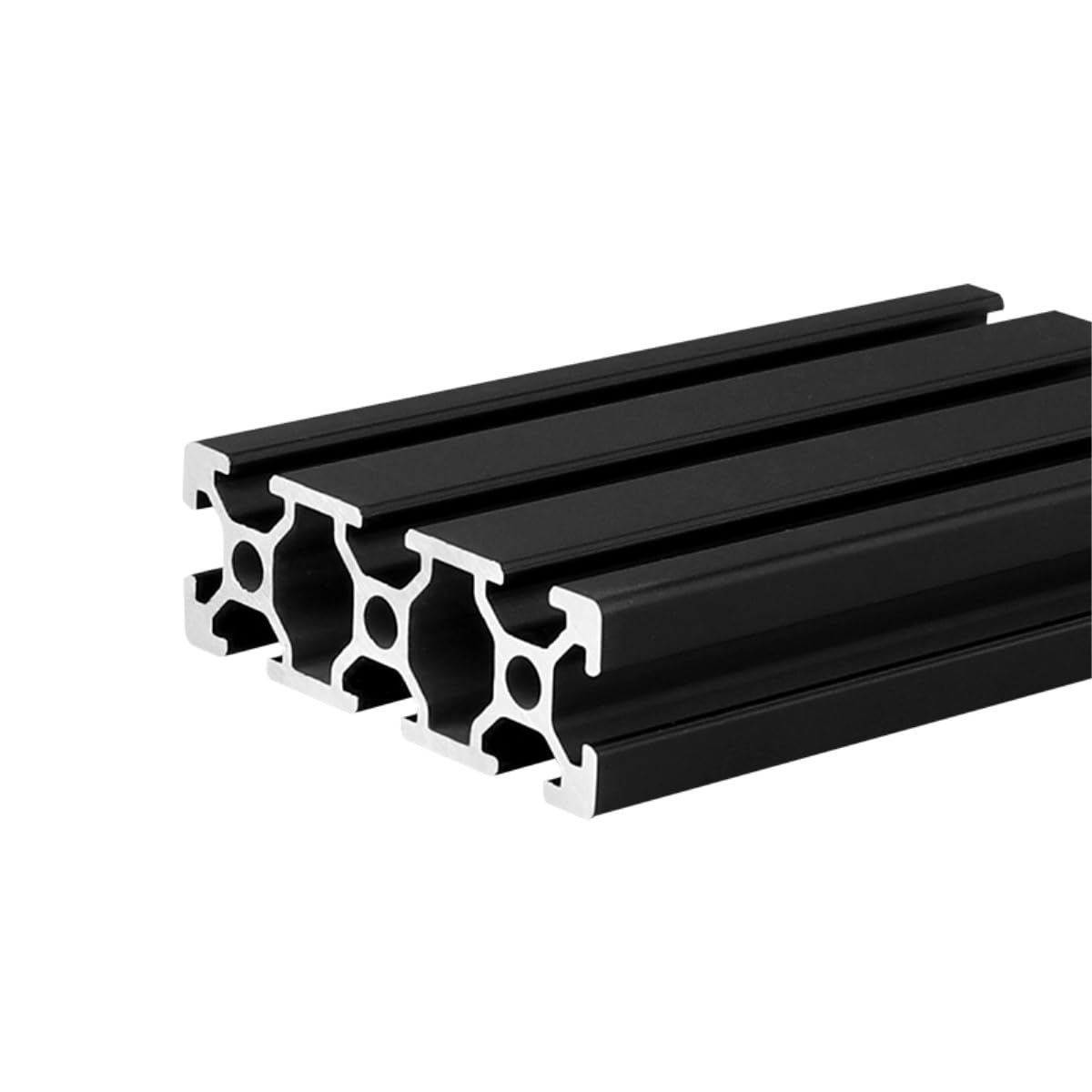 GTPBAO Profilo in alluminio 2060T nero, scanalatura a T, 20x60 mm, anodizzato, telaio for stampante 3D, montaggio rack Binario estruso(1000mm)
