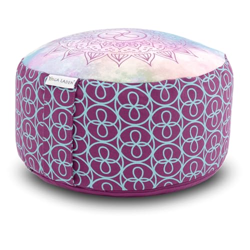 Yoga Laden Meditationskissen Yogakissen Chakra-Style 15cm – Yoga Kissen Bodenkissen...