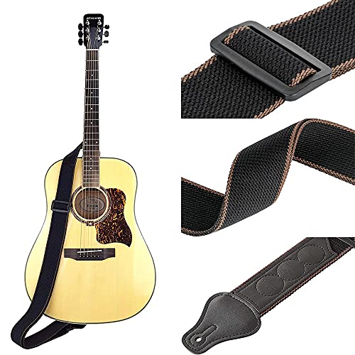 BetterJonny Sangle de guitare réglable en coton – Sangle de guitare – Avec extrémités en cuir – Pour guitare électrique… - Les Beatles, Paul McCartney, John Lennon, RIngo Starr, George Harrison BetterJonny Sangle de guitare réglable en coton - Sangle de guitare - Avec extrémités en cuir - Pour guitare électrique… – Image 5
