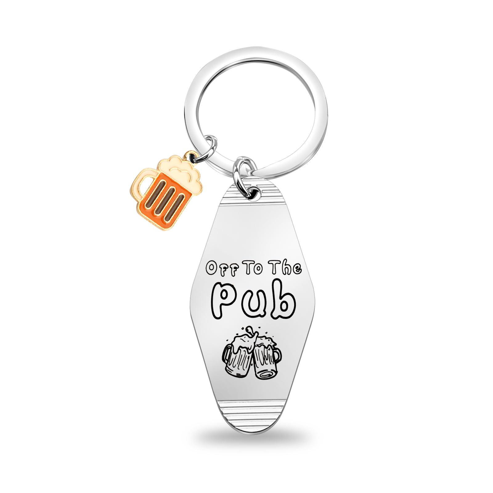 Pub Beer Lovers Gift Drinking Gift Bar Beer Gift Bartender Gift Pub Club Gift Off To The Pub Motel Hotel Keychain For Friend