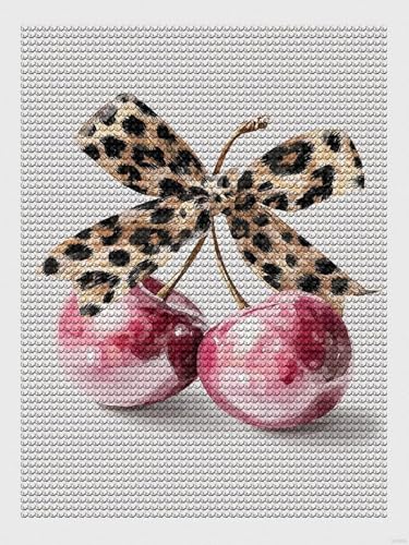 Peinture diamant cerises roses pour décorer votre salon avec un style moderne