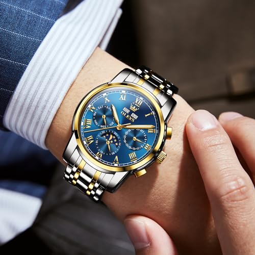 OLEVS Mens Automatic Watches Self Winding Mechanical Luxury Dress Stainless Steel Waterproof Wrist Watches for Men3