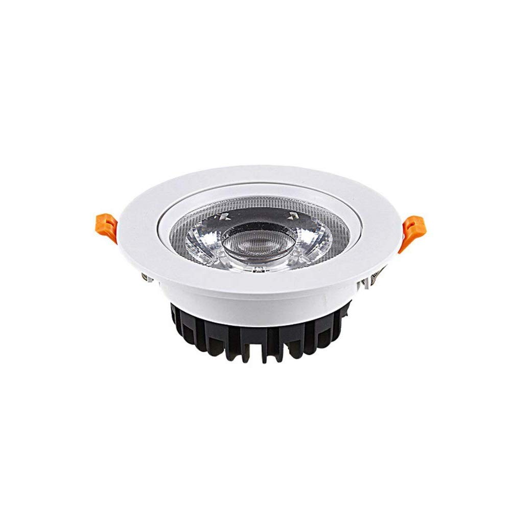 BHGFYXBS Recessed 10W/15W/20W Cob Led Ceiling Spotlight Adjustable Recessed Downlight Modern Fashion European Flush Mounted Clothing Store Porch Aisle Lighting Fixture Restaurant,3000k-20W