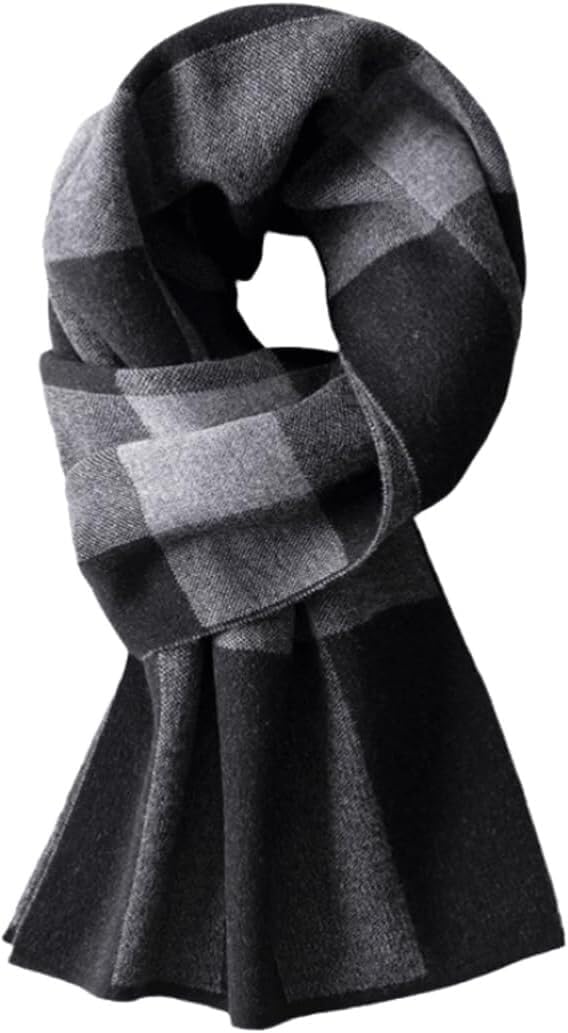 Winter Scarf，Weather Scarves Wool Scarf Thickened Soft Scarves Warm Chunky Wrap Shawl Elegant Plaid Knitted Scarf Fall Winter Stole for Women and Men