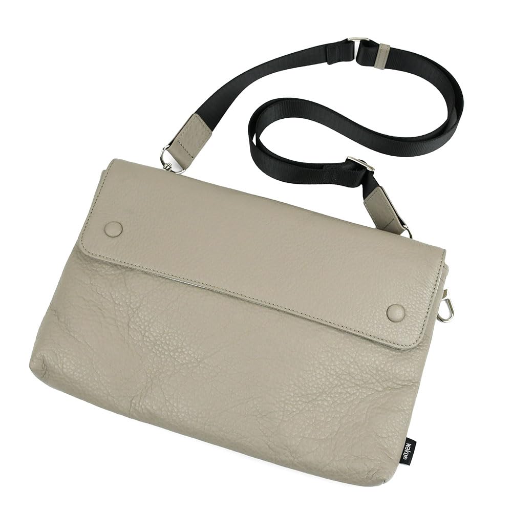 Amazon.co.jp: [ワク] レザーサコッシュ スクエアショルダーバッグ B5