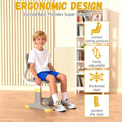 Kids Study Desk and Chair Set 3-12 - Height Adjustable Children Study Table by OYOWINGO - Image 5