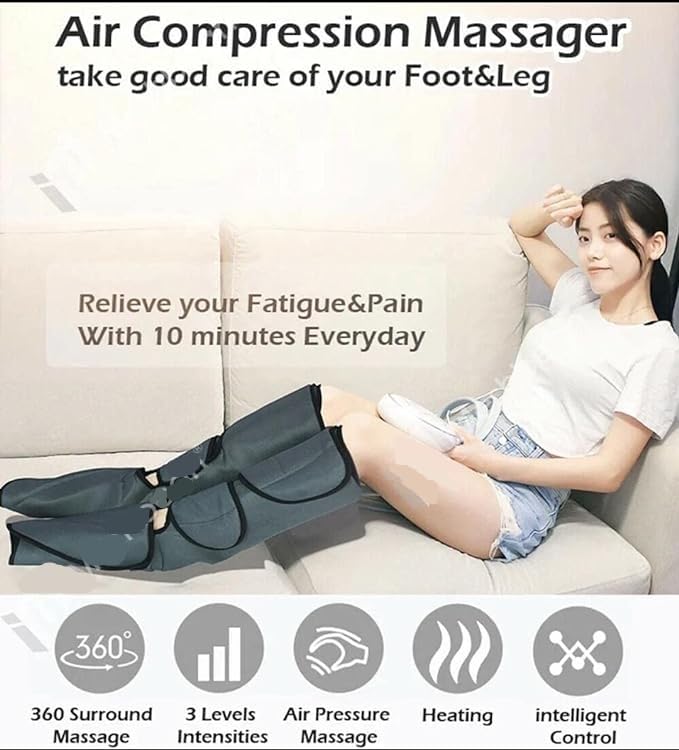 ACUWORLD Leg, Calf & Foot Massager | Air Compression Leg Massager for Pain Relief, Muscle Relaxation and Blood Circulation Portable Air Pressure Massager ACUWORLD Leg, Calf & Foot Massager | Air Compression Leg Massager for Pain Relief, Muscle Relaxation and Blood Circulation Portable Air Pressure Massager