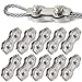 Jutagoss 10PCS M2 Poly Rope Connector,304 Stainless Steel Double Chucks Wire Rope Clips Cable Clamp for 0.04-0.06 inch Dia Wire Cables