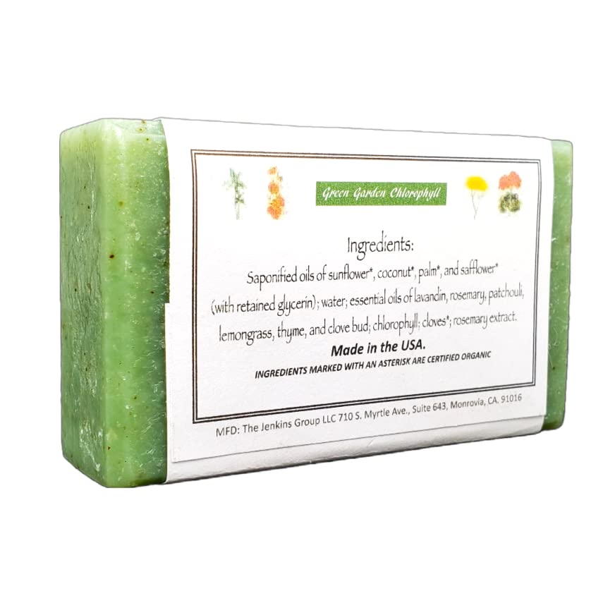 Miniatura 2 de California Gold Artisan Soaps -Línea Dorada-Jabones en barra de clorofila Green Garden (2)