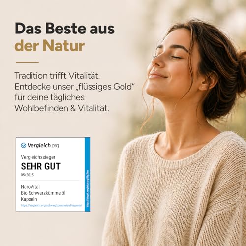 Schwarzkümmelöl Kapseln Bio Kaltgepresst & Naturbelassen - 180 vegane Schwarzkümmel Kapseln Hochdosiert - 1000mg Ägyptisches Schwarzkümmelöl pro Tagesdosis - Black Seeds Oil