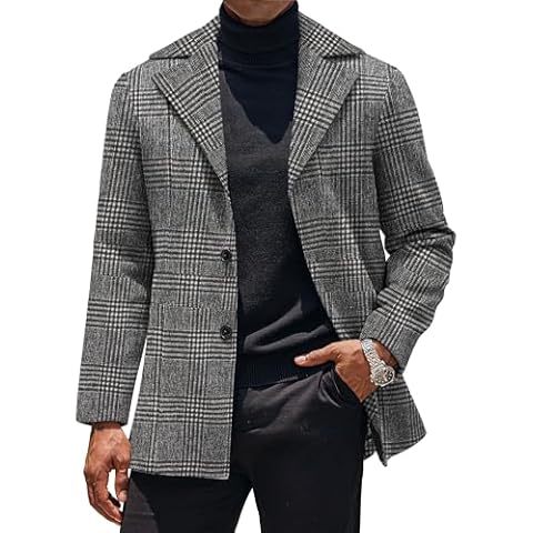 COOFANDY Men's Winter Peacoat with Pockets Cover
