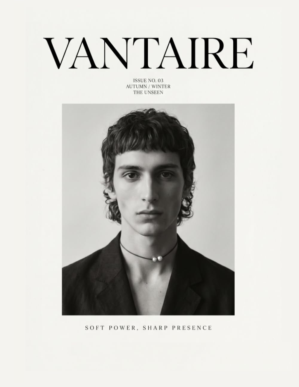 VANTAIRE: Timeless Premium Decorative Magazine | Minimalist Black & White Coffee Table Prop, Display Book (Fake Magazines)