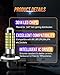 LUYED 881 LED Fog Light Bulb 1800 Lumens Super Bright 3014 78-EX Chipsets 889 894 896 Led Bulbs with Projector for Fog Lights,Xenon White,Pack of 2