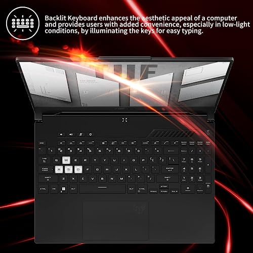 TUF Dash - Computer portatile da gioco da 15,6", 144 Hz, Intel 12th Core i7-12650H, RAM DDR5 da 64 GB, SSD PCIe da 2 TB, grafica NVIDIA GeForce RTX 3070, tastiera retroilluminata, Win 11 Pro, - Notebook - Immagine 6