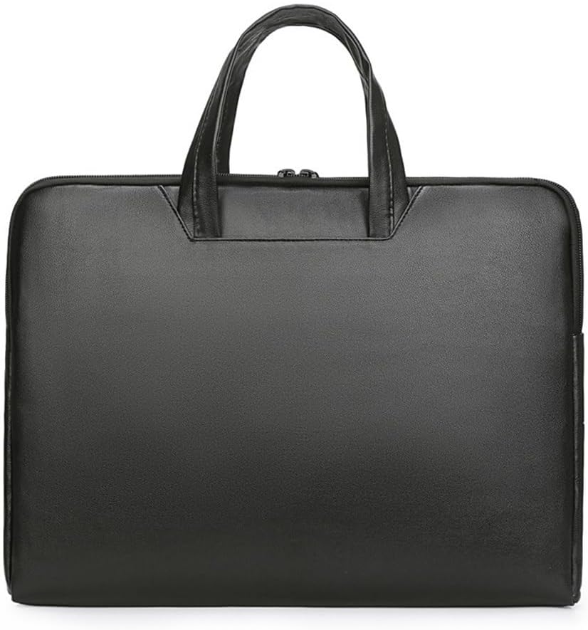 Briefcase for Men Men's Briefcase Handbag Simple Conference Bag for Work Business(Noir)