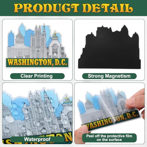 12 imanes decorativos Washington para refrigerador miniatura 4