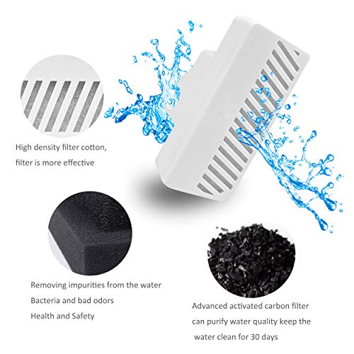 NEOUZA Drinking Fountain for Pet Water Fountain for Dogs and Cats BPA-free Premium Plastic 2.4L (T-Shaped Filters) - Image 2