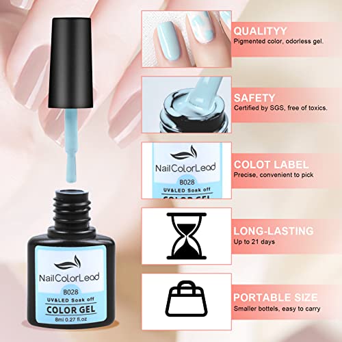 Tormay 23 Stück UV Nagellack Neon Leuchtendes UV Gel Set 20 Farben Nagellack, Schellack Nagellack mit Base Coat, Matt… – Bild 4