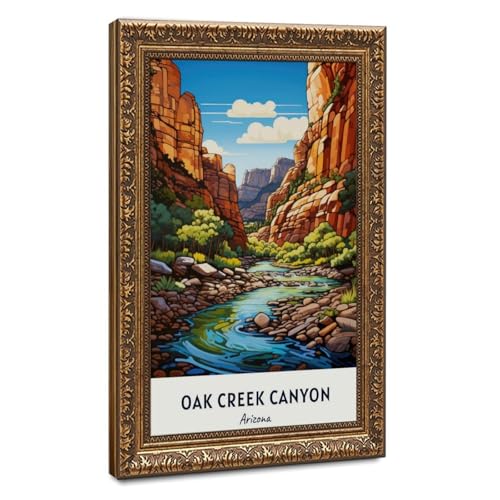 Poster Oak Creek Canyon en Arizona toile 40x61 cm salon