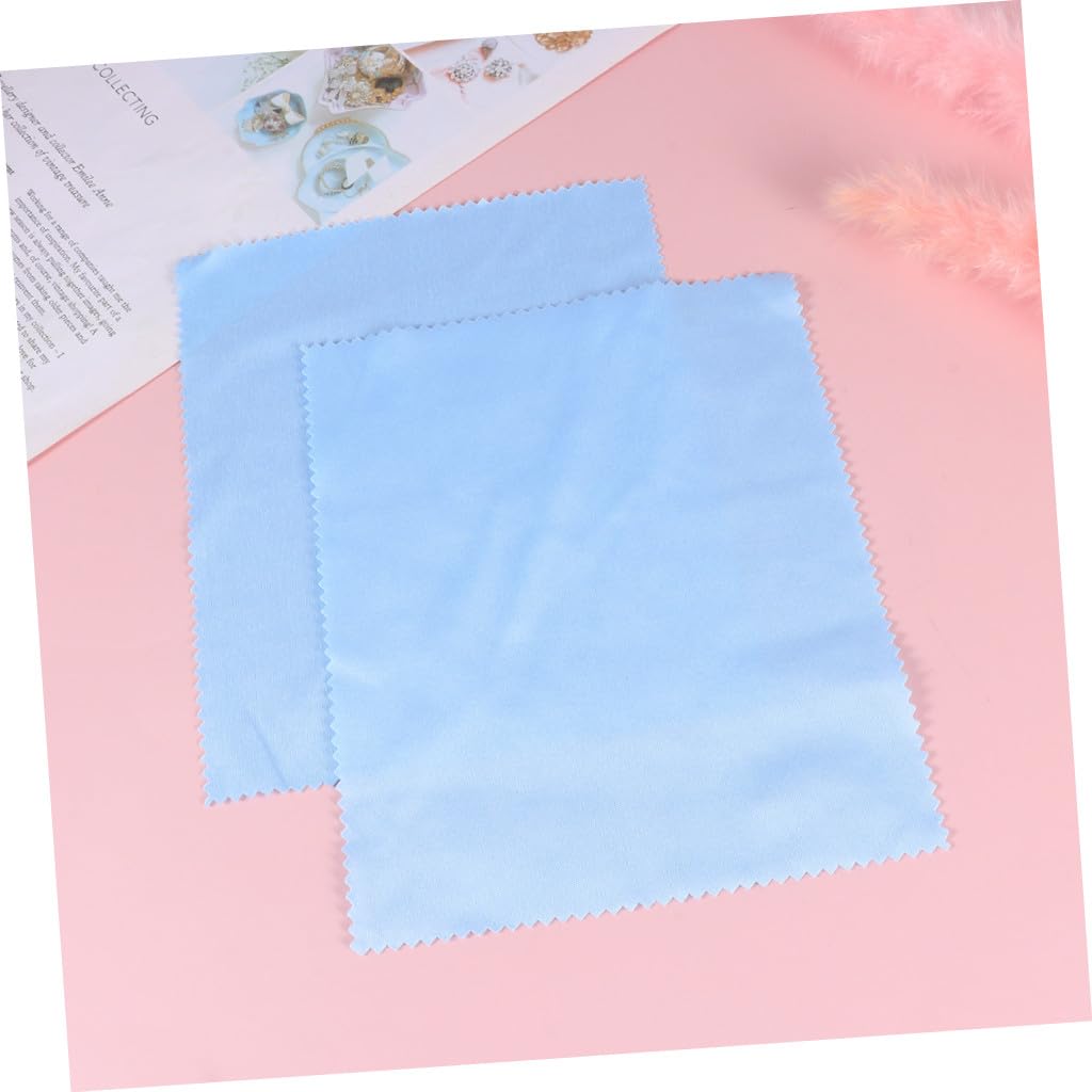 FRCOLOR 100 Stk Linsenreinigungstuch Mikrofaser-Reinigungstücher Mikrofaser Brillenputztuch Bildschirmreinigungstuch Linsenreiniger bildschirmreiniger bildschirm reiniger Blue