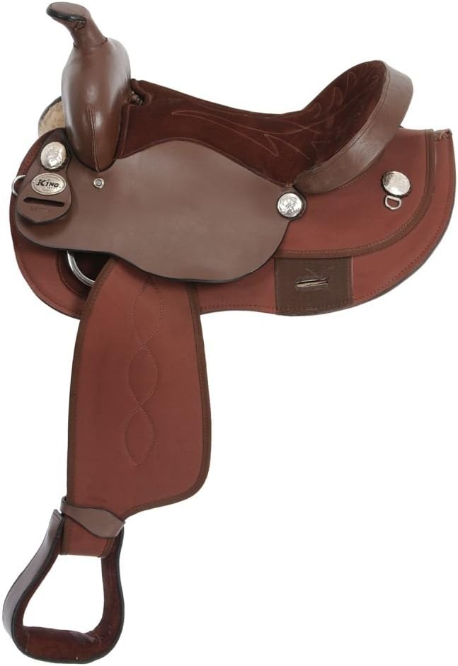King Series Eclipse Tough1 Synthetic Rnd Skirt Trail Saddle