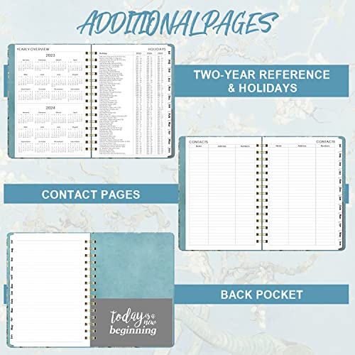 2023-2024 Planner – Planner 2023-2024, Weekly & Monthly Planner, Jul 2023 - Jun 2024, Planner With Hardcover, 8.5" X 6.4", Twin - Wire Binding, Monthly Tabs, Inner Pocket, Elastic Closure, Daily Organizer #TOP4