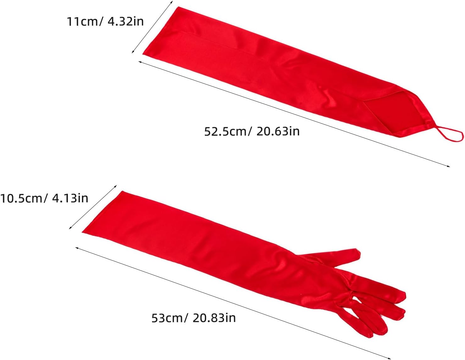 GLEAVI 4 Pair Women Satin Fingerless Hook Gloves Length Accessories image 2
