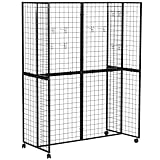 GAMINA KAVISI GridWall Display Stand with Wheels, Grid...
