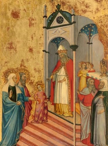 Toile moderne Présentation de la Vierge au temple pour habiller un grand mur vide