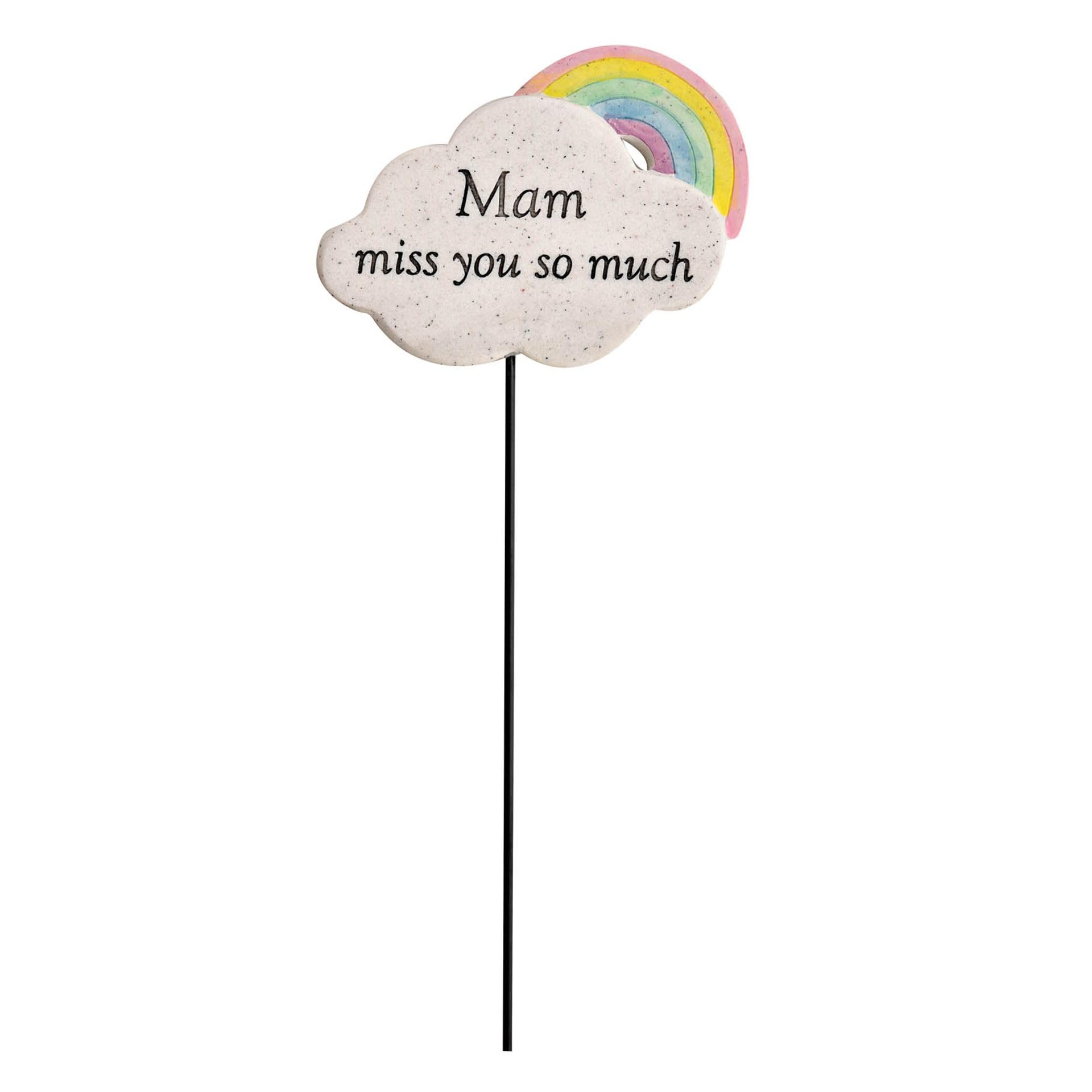 Widdop and Co Special Mam Rainbow Memorial Tribute Stick Graveside Grave Plaque Stake
