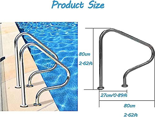 Barandal para piscina de acero inoxidable 4ft con cubierta azul miniatura 4