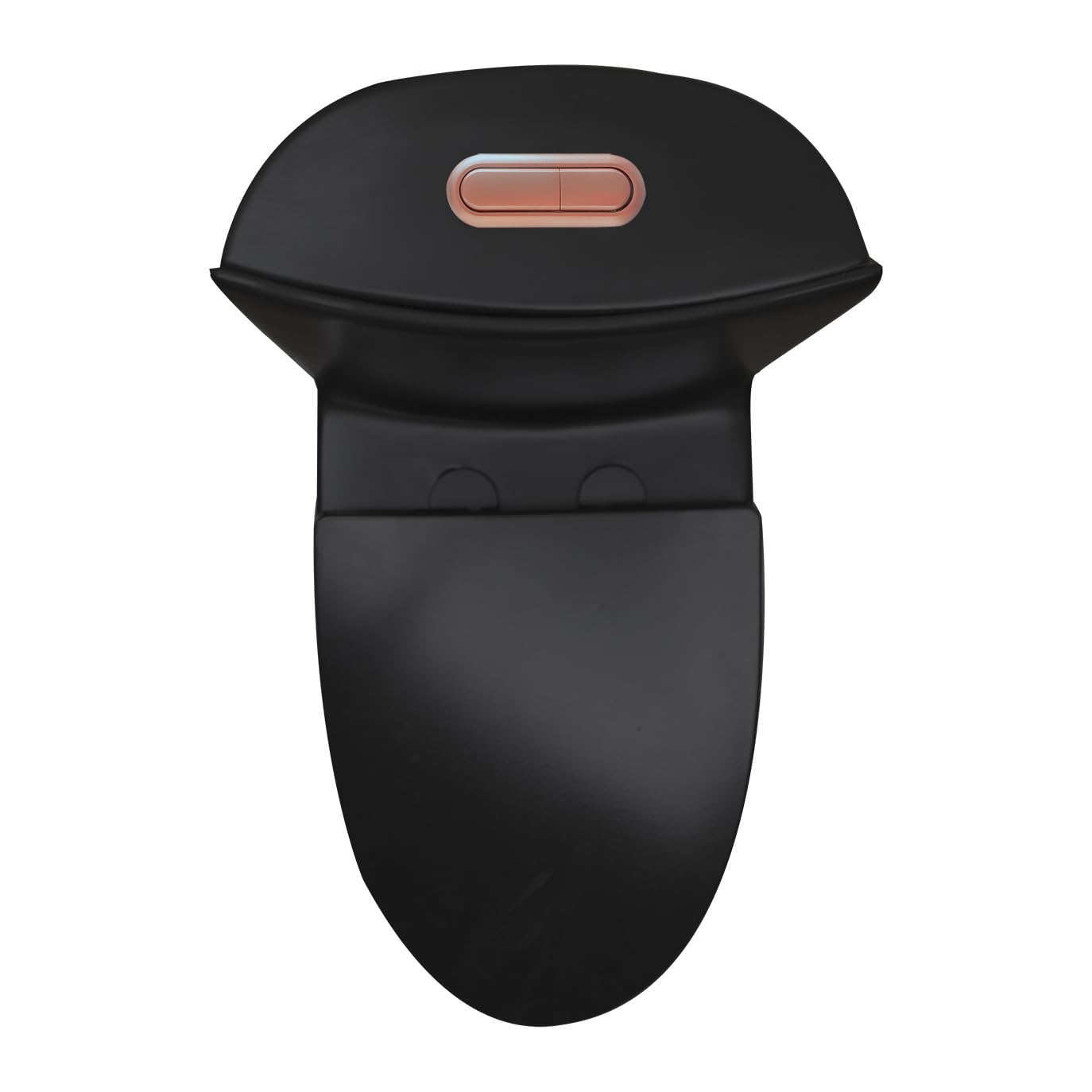 WinZo WZ5020B-RG Elongated One Piece Toilet Dual Flush 1.1/1.6 GPF Soft Close Toilet Seat Standard Height for Modern Bathroom,Black with Rose Gold Button