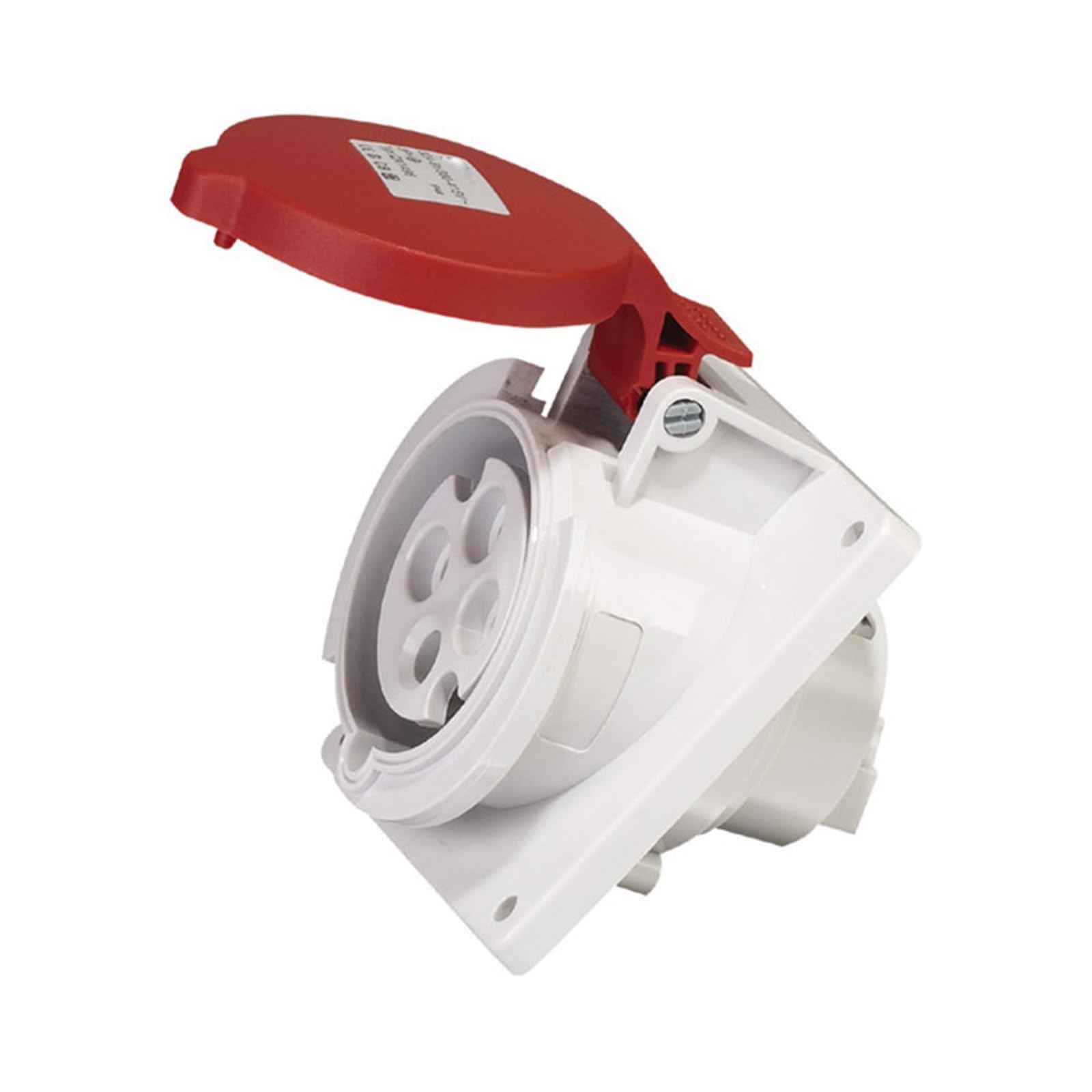 MUYTQAERG Power Grid Engineering 4P 32A IP44 Oblique Industrial SP-1496 Waterproof Concealed Socket